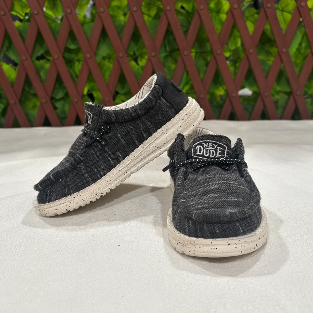Hey Dude Black and White Toddler Shoes